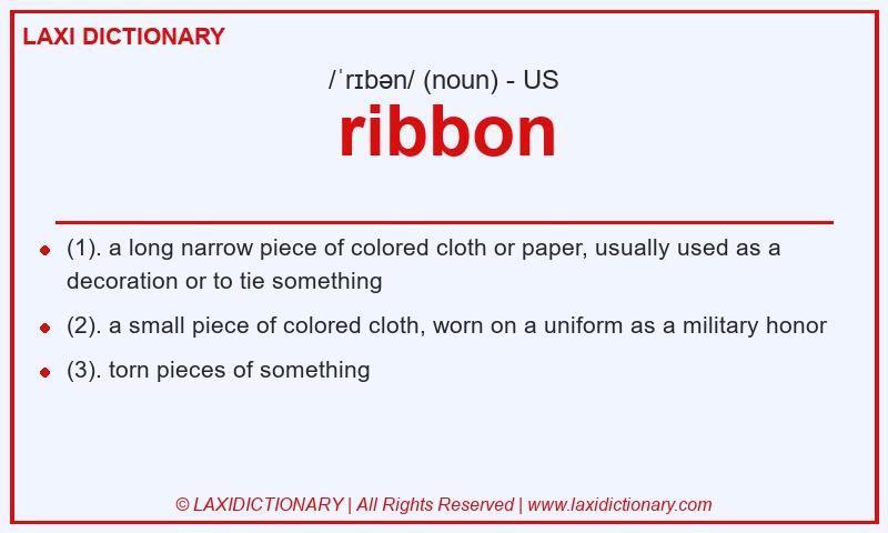 Definition ribbon in American English