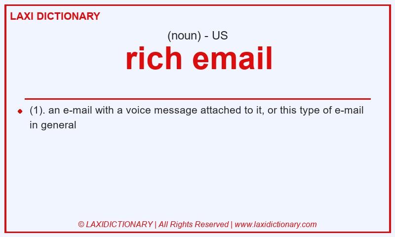 Definition rich email in American English