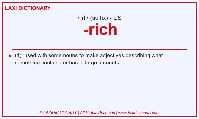 Definition -rich in American English
