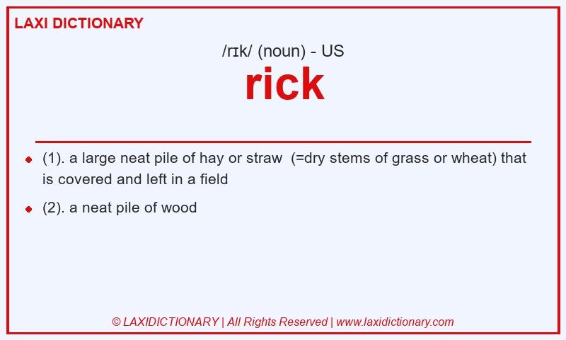 Definition rick in American English