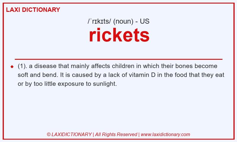 Definition rickets in American English