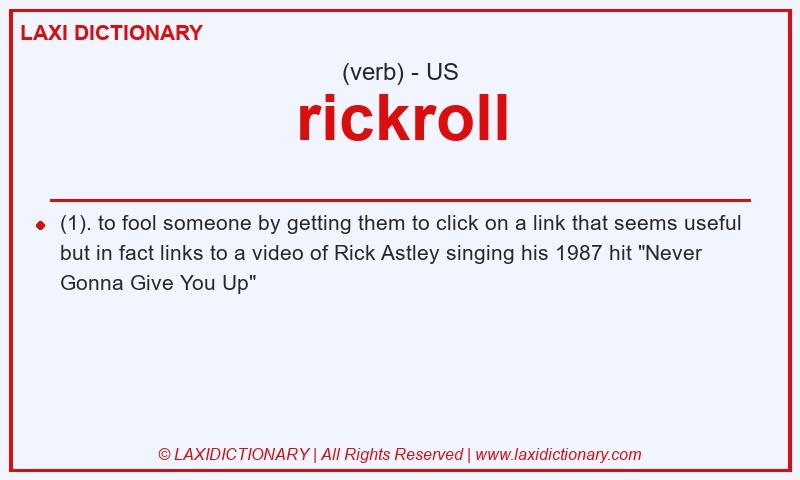 Definition rickroll in American English