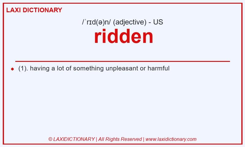 Definition ridden in American English