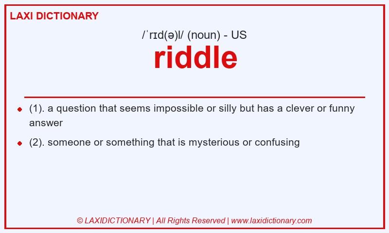 Definition riddle in American English