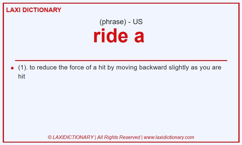 Definition ride a in American English