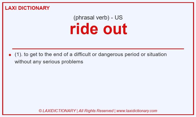 Definition ride out in American English