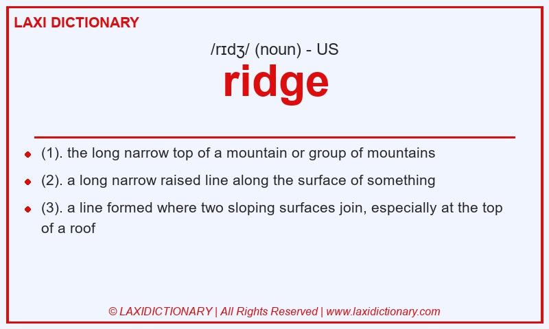 Definition ridge in American English