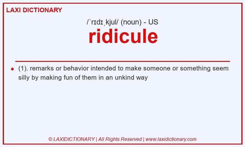 Definition ridicule in American English