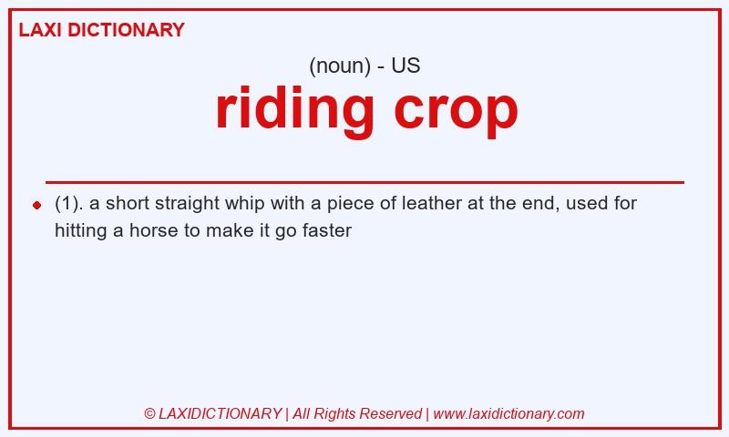 Definition riding crop in American English