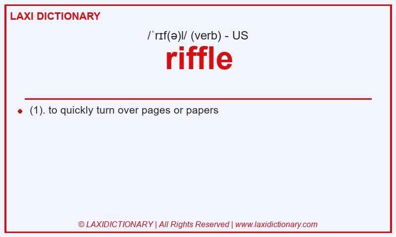 Definition riffle in American English