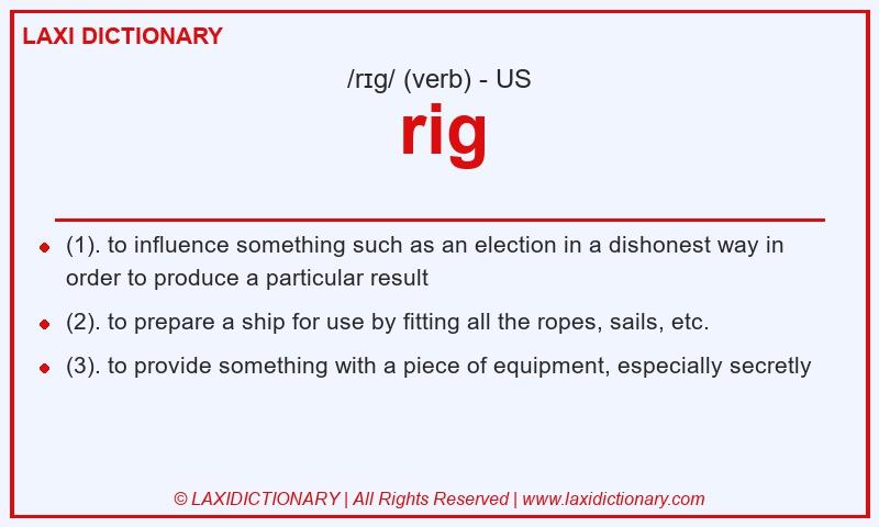 Definition rig in American English