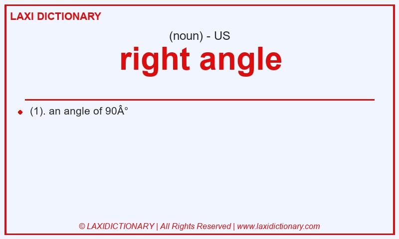 Definition right angle in American English