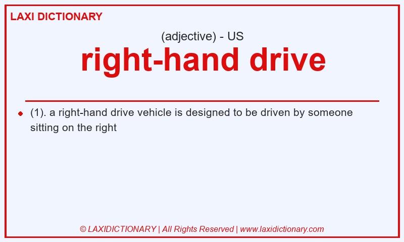 Definition right-hand drive in American English