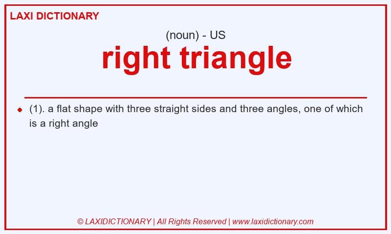 Definition right triangle in American English