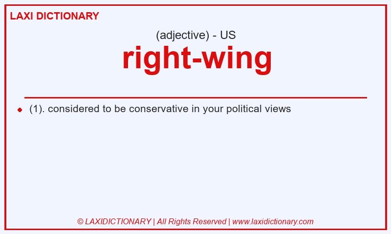 Definition right-wing in American English