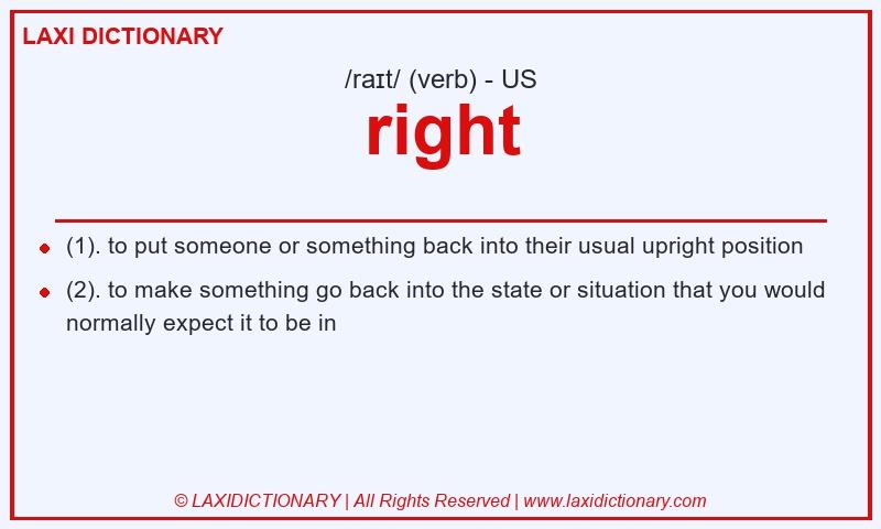 Definition right in American English