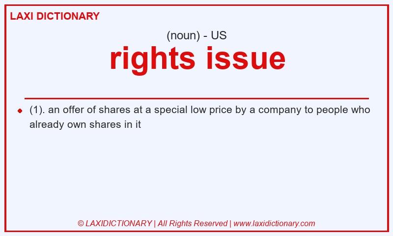 Definition rights issue in American English