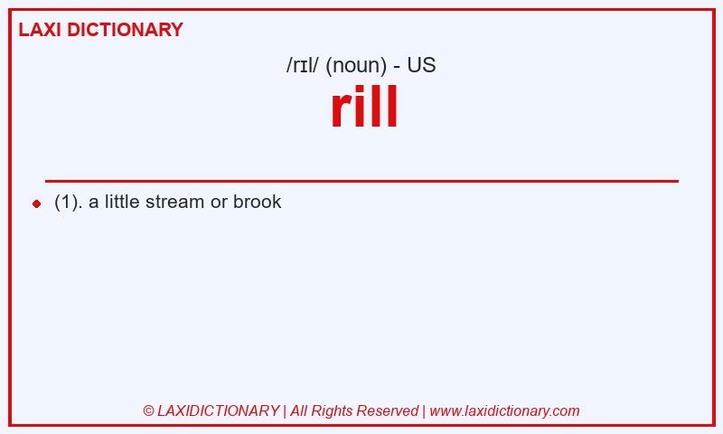 Definition rill in American English