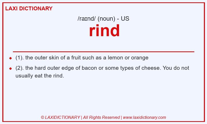 Definition rind in American English