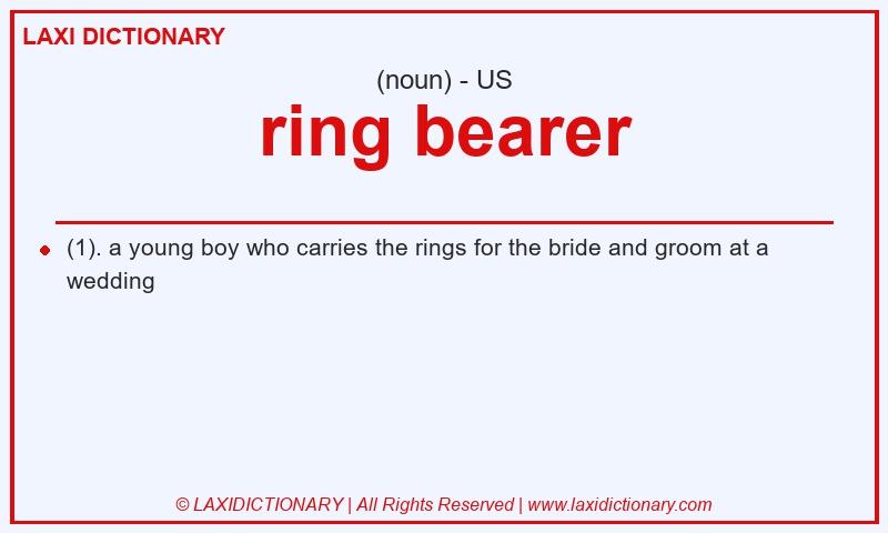 Definition ring bearer in American English