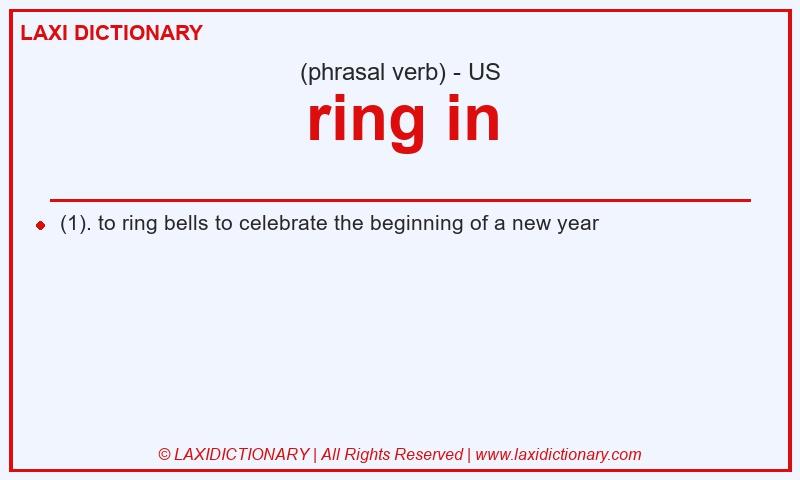 Definition ring in in American English