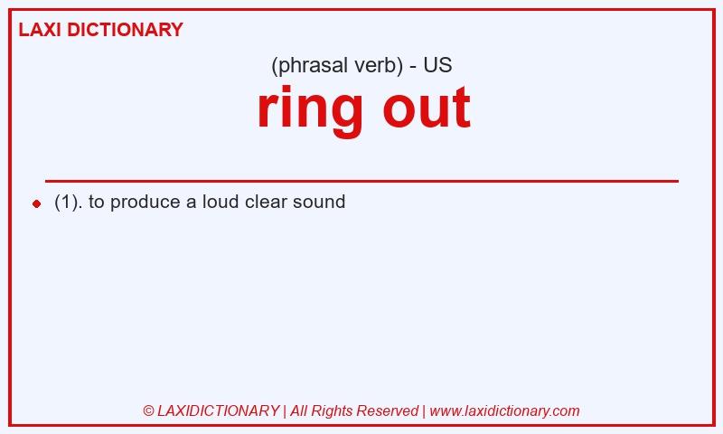Definition ring out in American English
