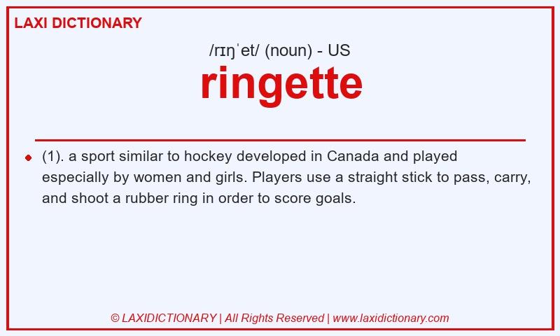 Definition ringette in American English