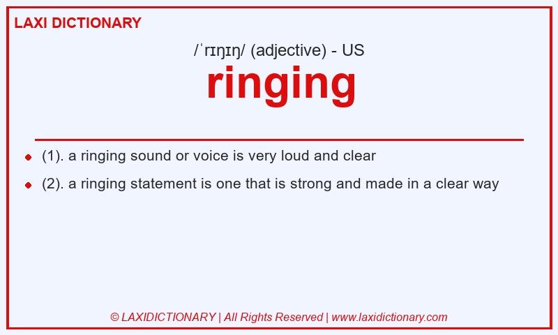 Definition ringing in American English