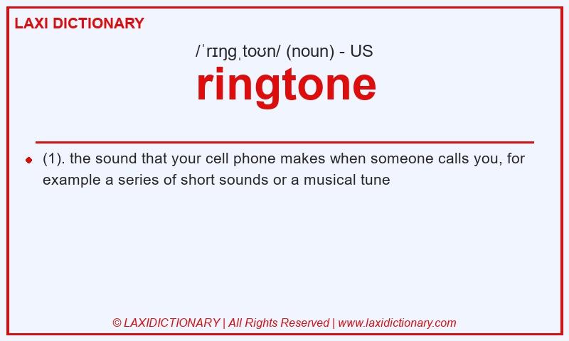 Definition ringtone in American English