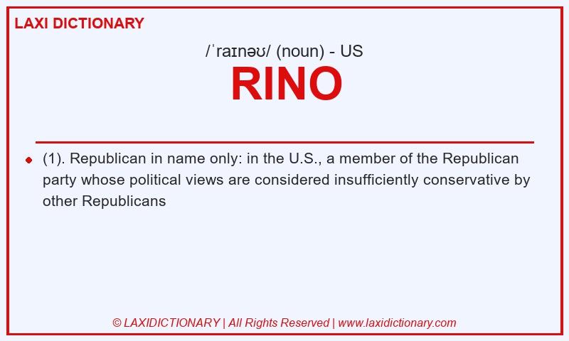 Definition RINO in American English