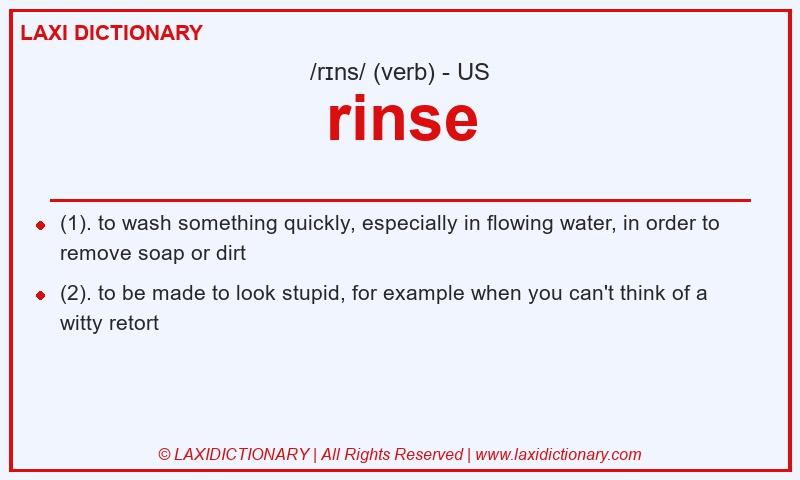 Definition rinse in American English