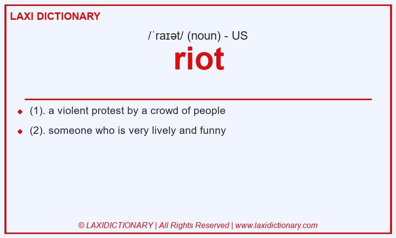 Definition riot in American English