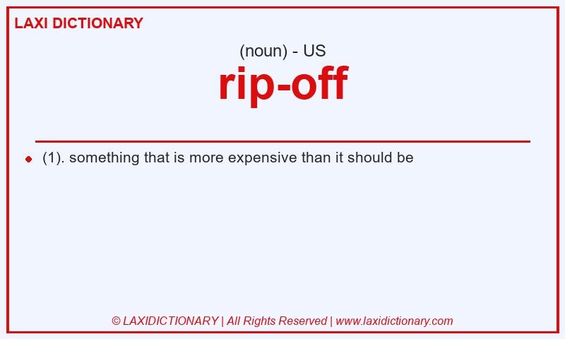 Definition rip-off in American English