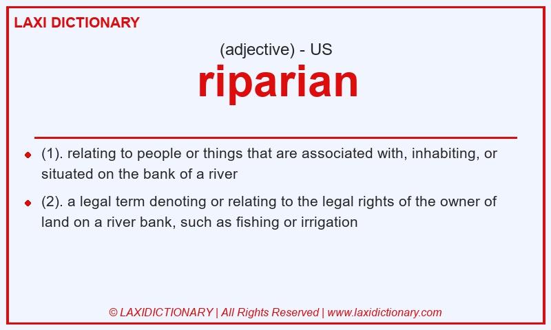 Definition riparian in American English