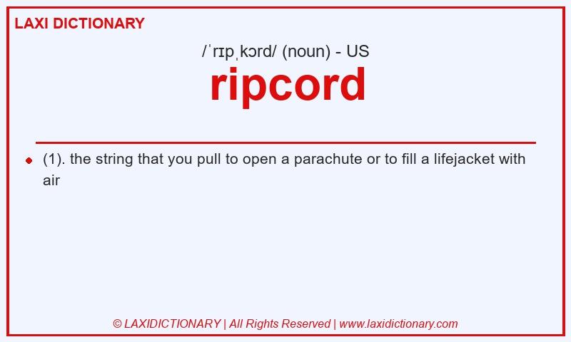 Definition ripcord in American English