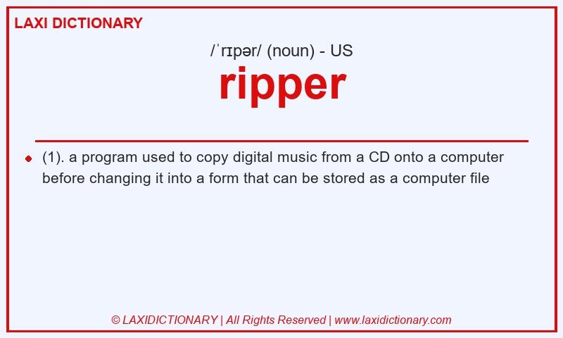 Definition ripper in American English