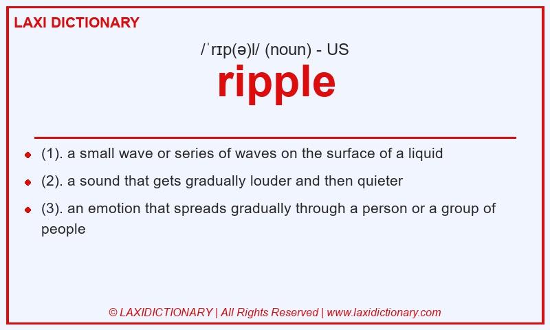 Definition ripple in American English