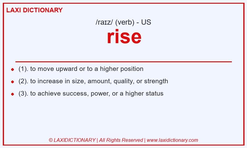 Definition rise in American English