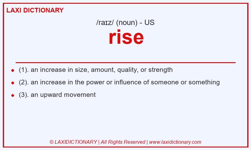Definition rise in American English
