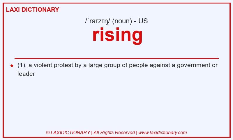 Definition rising in American English