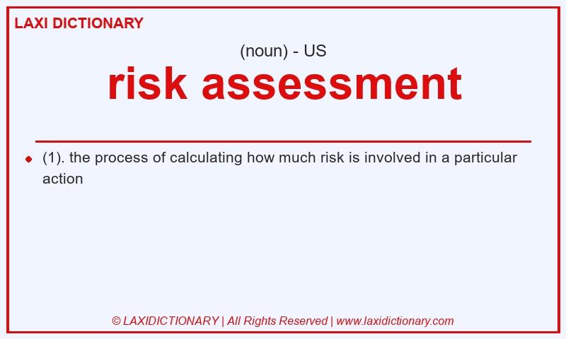 Definition risk assessment in American English