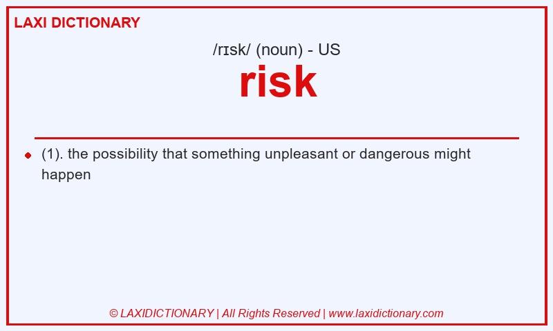 Definition risk in American English