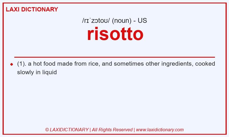 Definition risotto in American English
