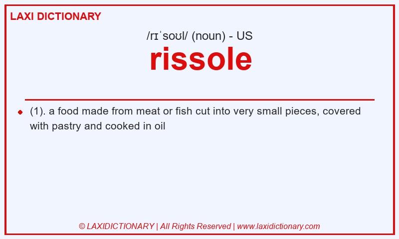 Definition rissole in American English