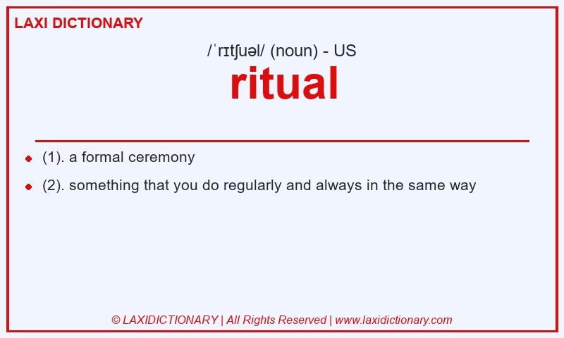 Definition ritual in American English