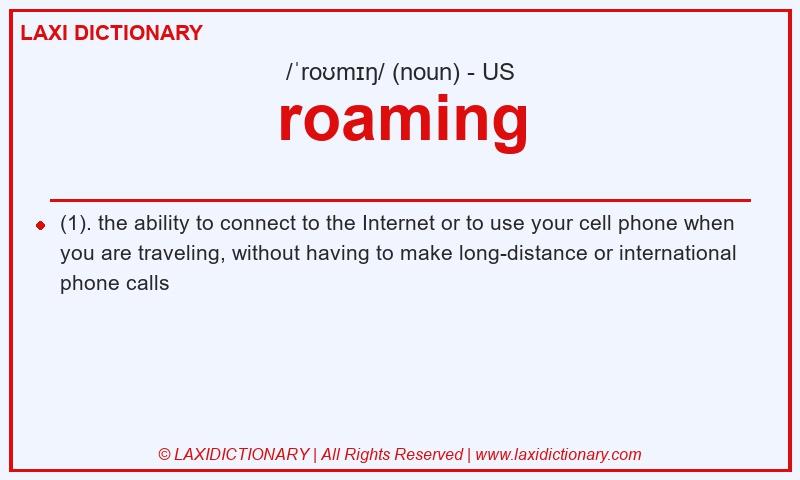 Definition roaming in American English