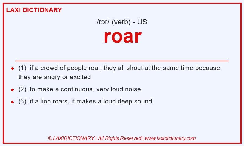 Definition roar in American English