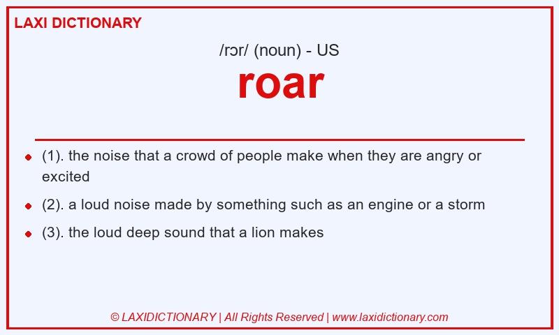 Definition roar in American English