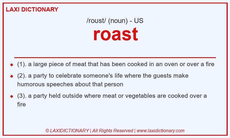 Definition roast in American English