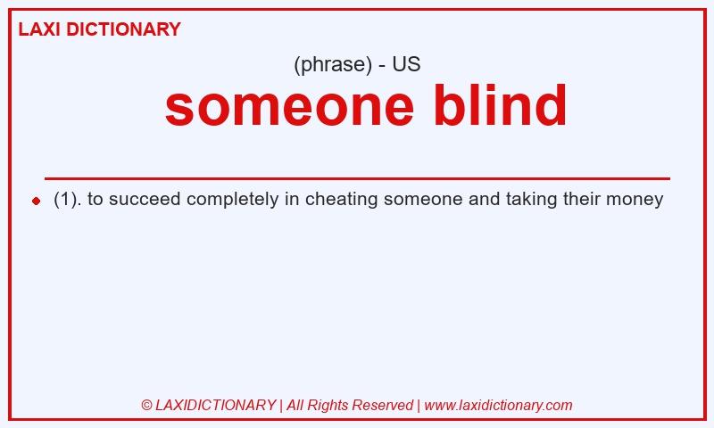 Definition someone blind in American English